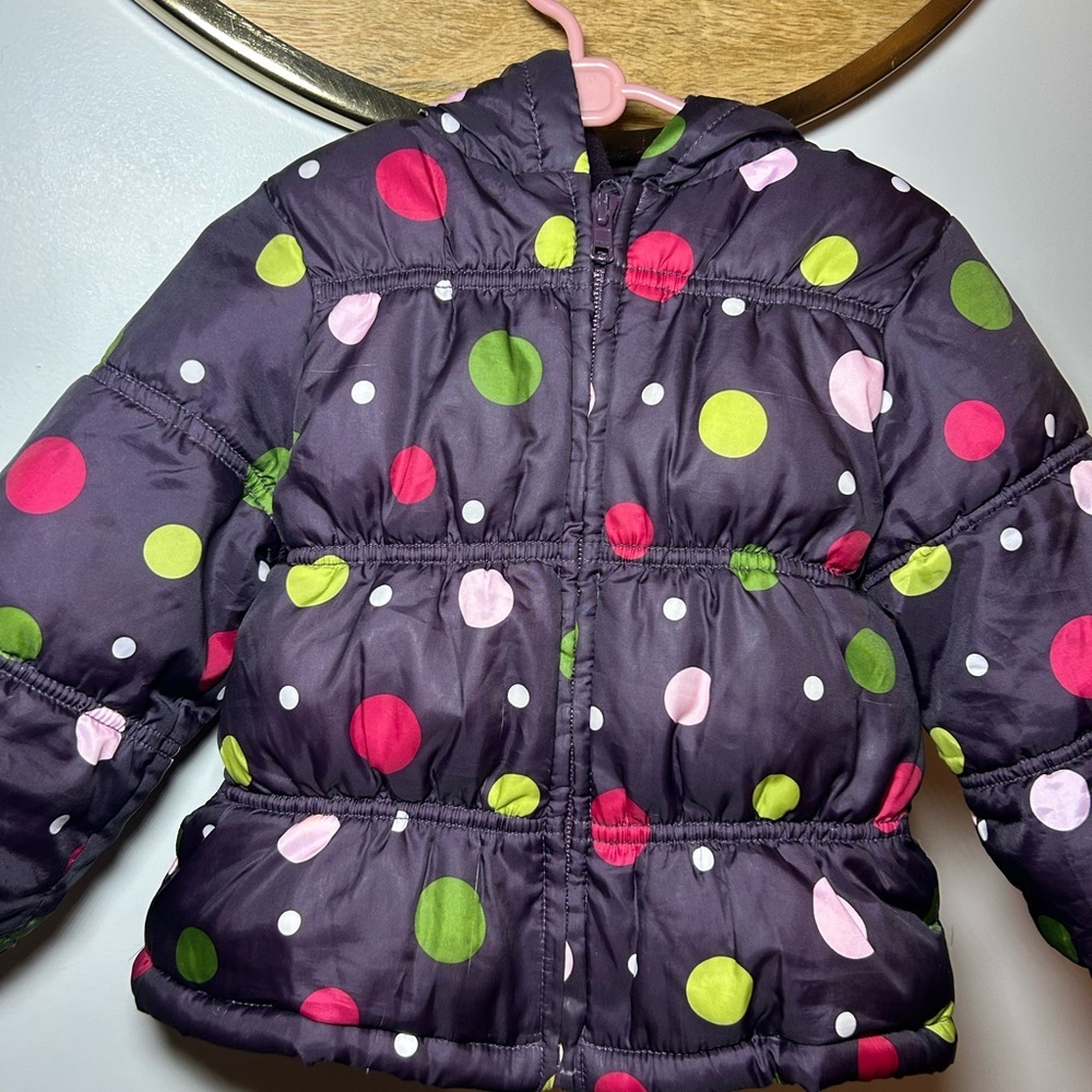 Colorful Polka Dot Puffer Jacket - Picture 4 of 6